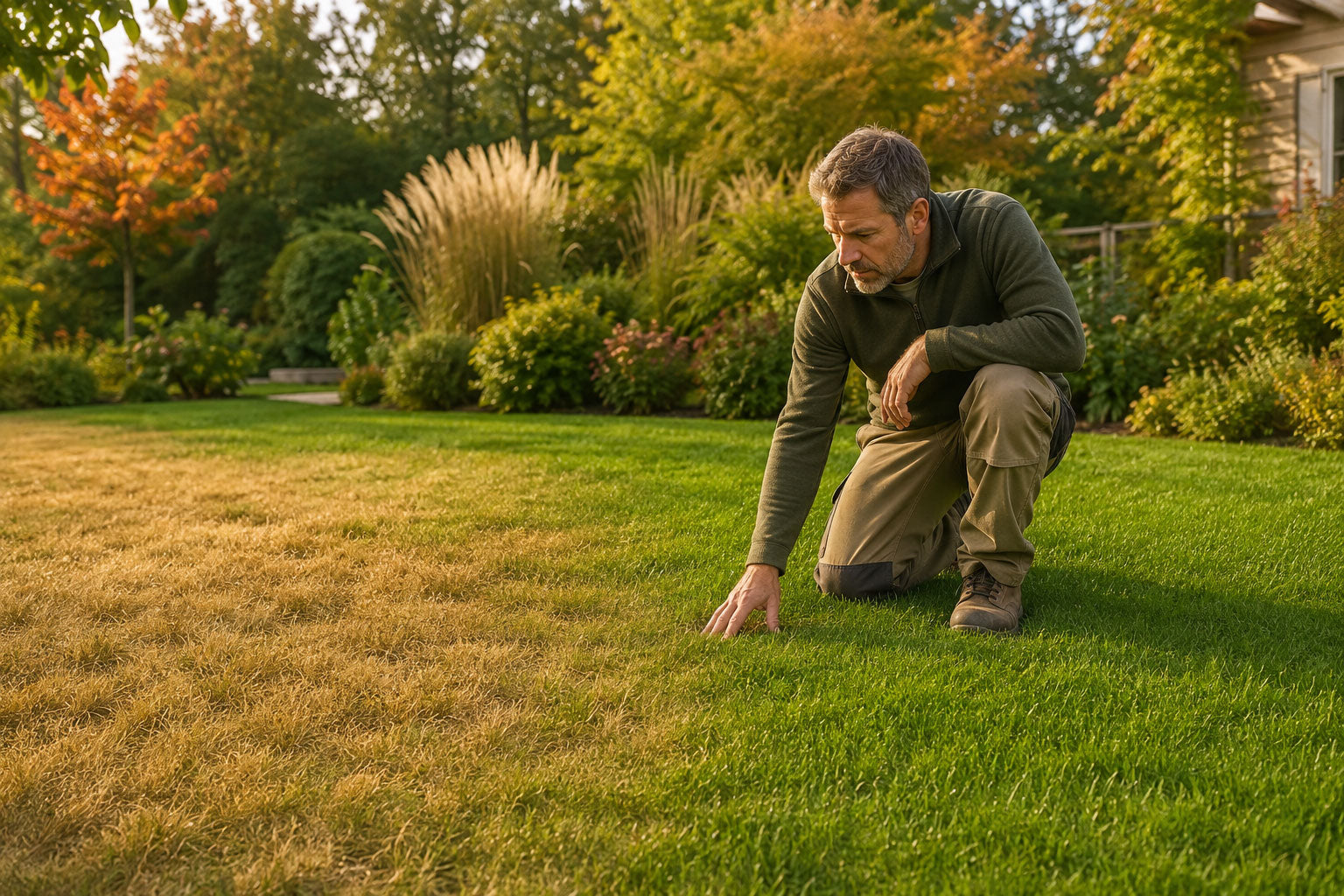 Rasenpflege im Spätsommer: Regenerieren oder schon auf Herbst vorbereiten?