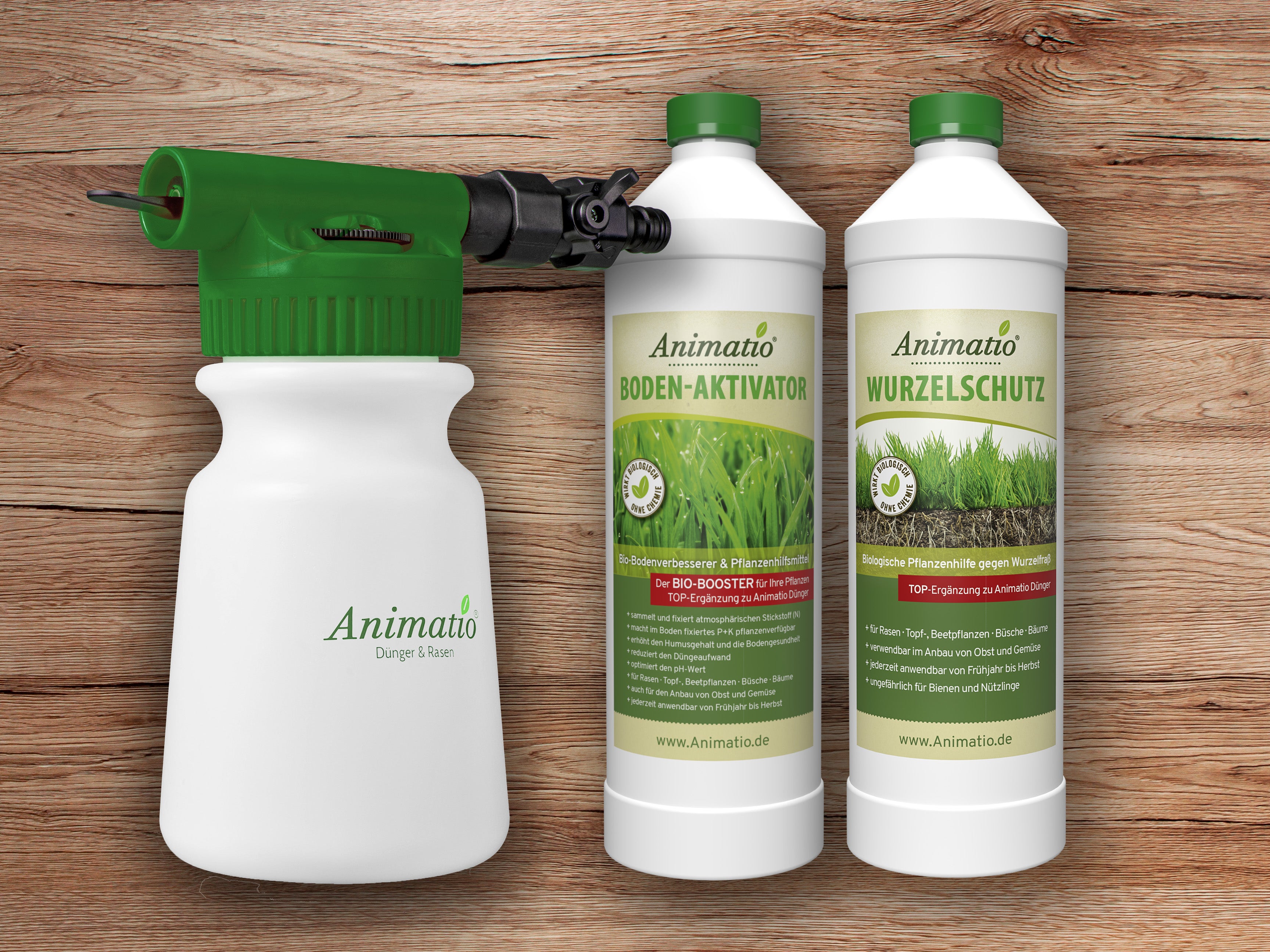 Animatio Wurzelschutz oder Bodenaktivator mit dem Animatio®-Sprayer ausbringen
