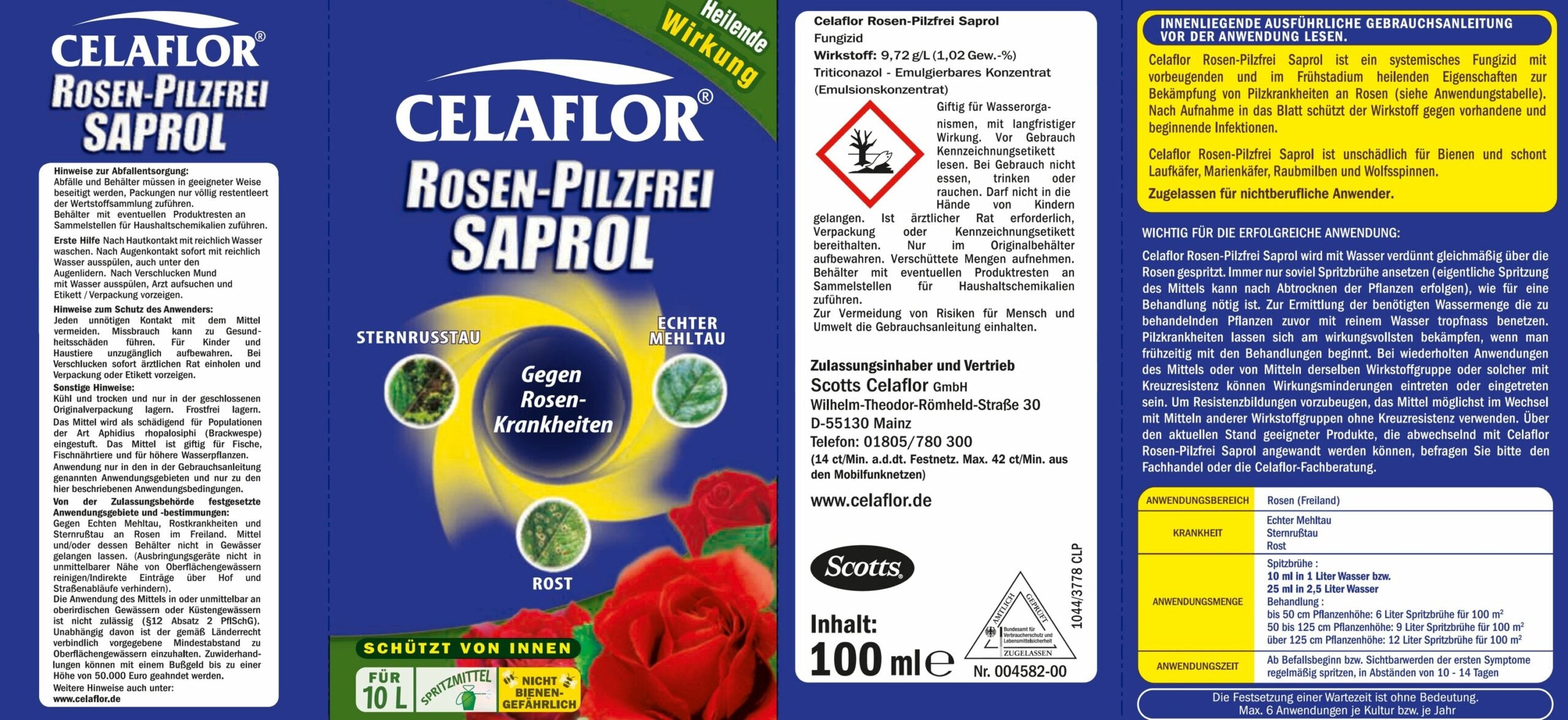 Substral Celaflor Set: Sans-Parasites Careo Concentré Rosen-Pilzfrei Saprol EB - Foto 10
